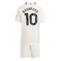 Fotbalové Dres Manchester United Marcus Rashford #10 Dětské Alternativní 2023-24 Krátký Rukáv (+ trenýrky)